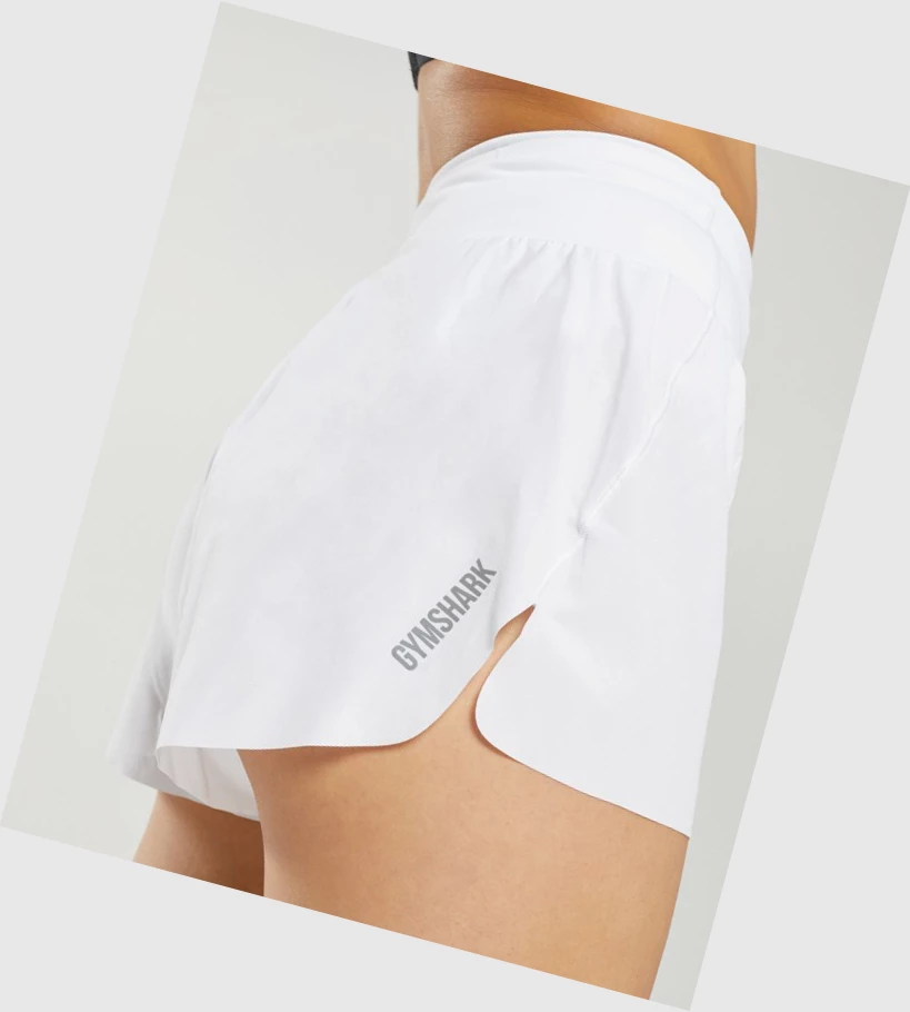 Bermudas Gymshark Speed Mujer Blancos | NFPHOQB-15