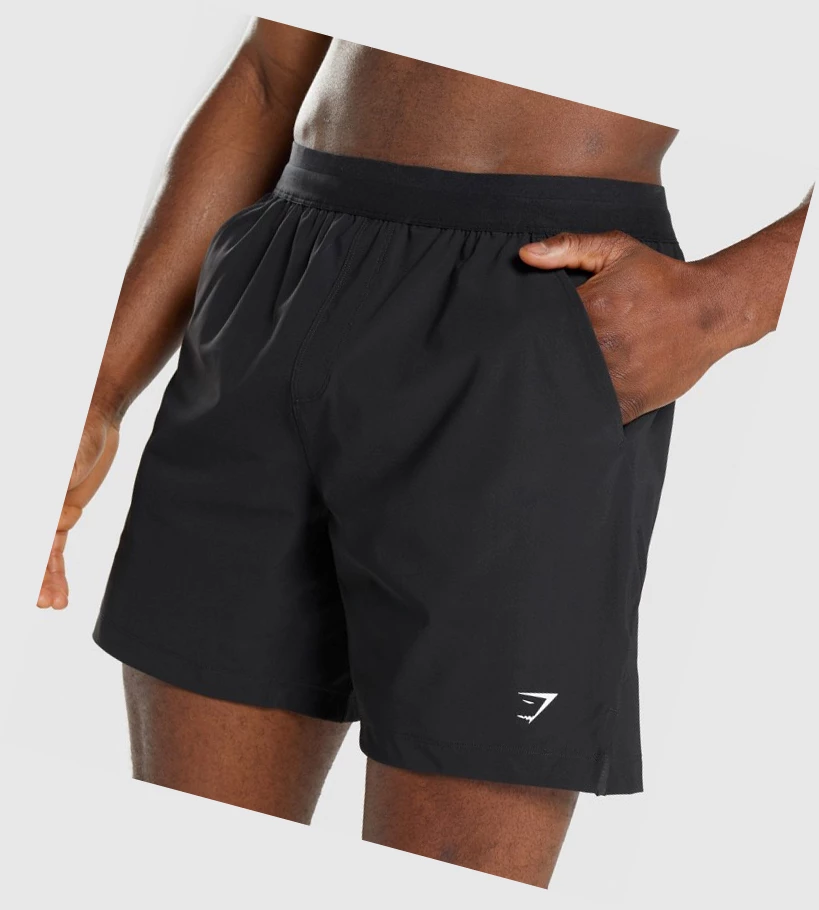 Bermudas Gymshark Studio Hombre Negros | DUJBEGC-52