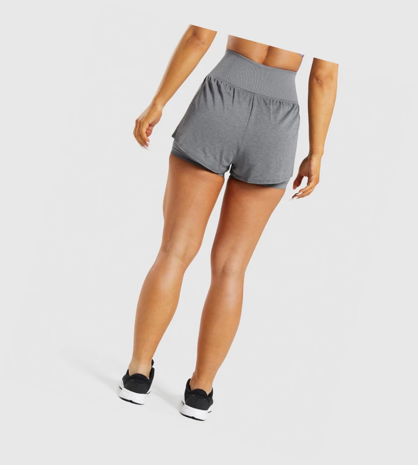 Bermudas Gymshark Vital Seamless 2.0 2-in-1 Mujer Grises | XICNEMJ-34