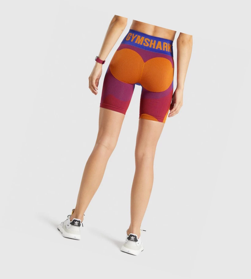 Bermudas Gymshark WTFlex Seamless Cycling Mujer Rosas | POGHCBZ-57