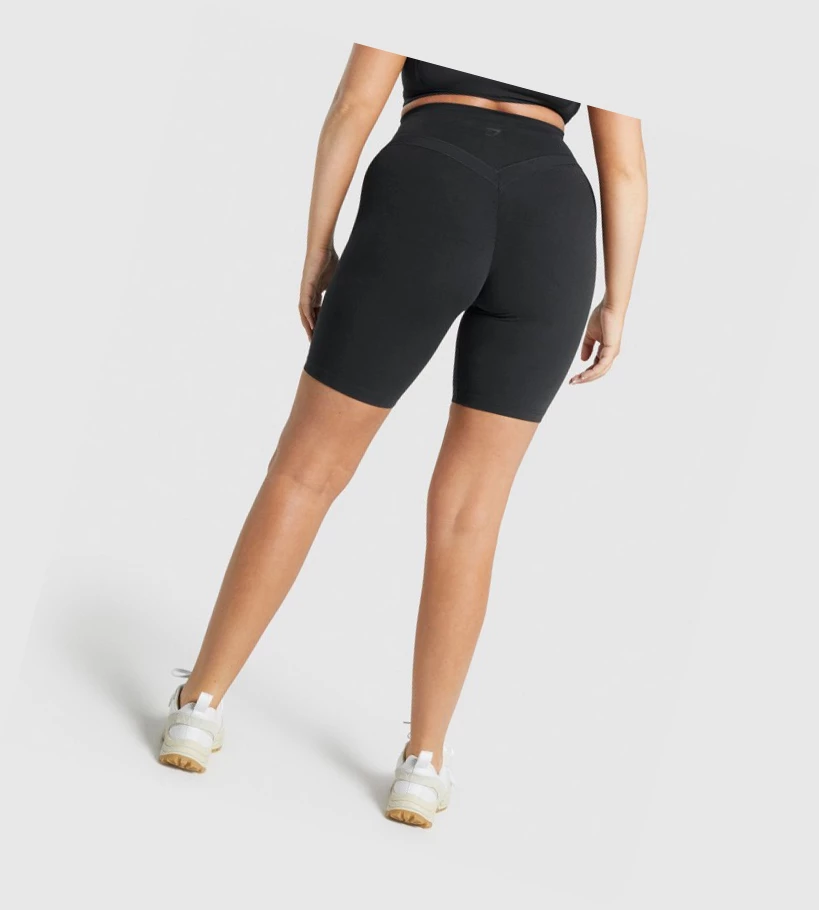 Bermudas Gymshark Whitney Cycling Mujer Negros | ACZLPXJ-82