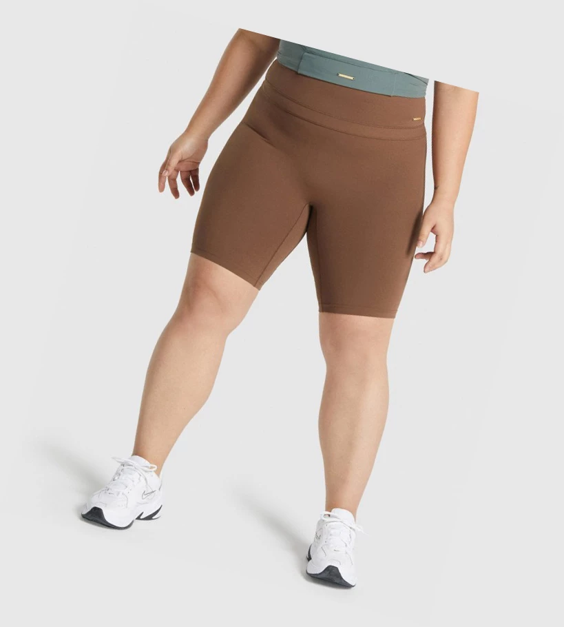 Bermudas Gymshark Whitney Cycling Mujer Marrom | SKYCRNI-70