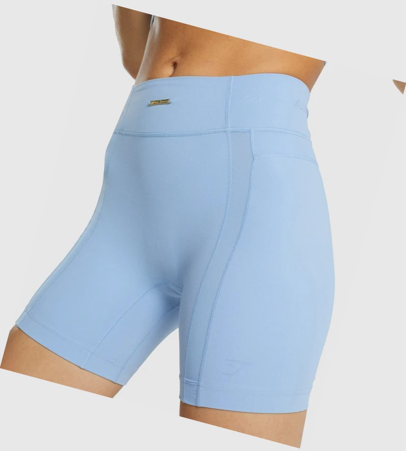 Bermudas Gymshark Whitney Mesh Mujer Azules | CJLKNEV-45