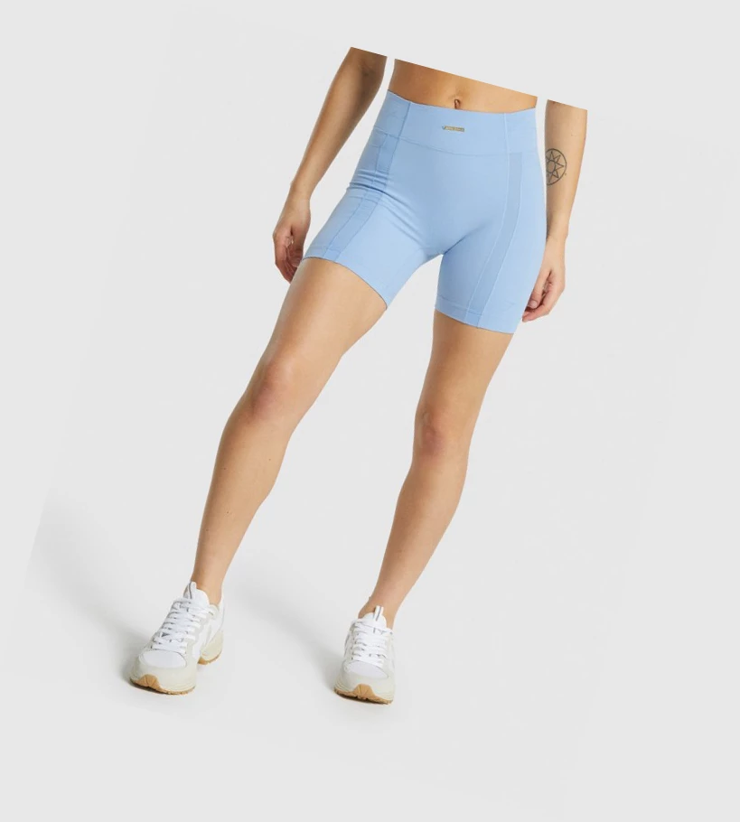 Bermudas Gymshark Whitney Mesh Mujer Azules | CJLKNEV-45