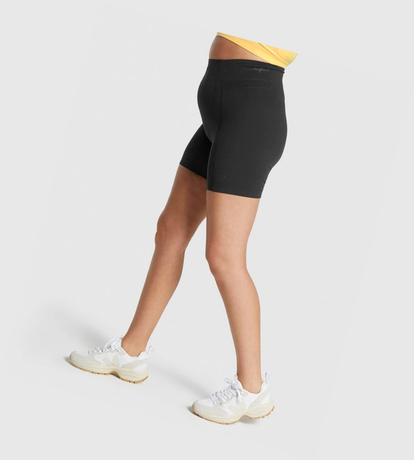 Bermudas Gymshark Whitney Mesh Mujer Negros | JRULTWI-06