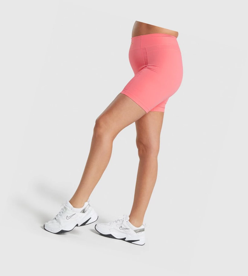 Bermudas Gymshark Whitney Mesh Mujer Rosas | RYKUWQG-62