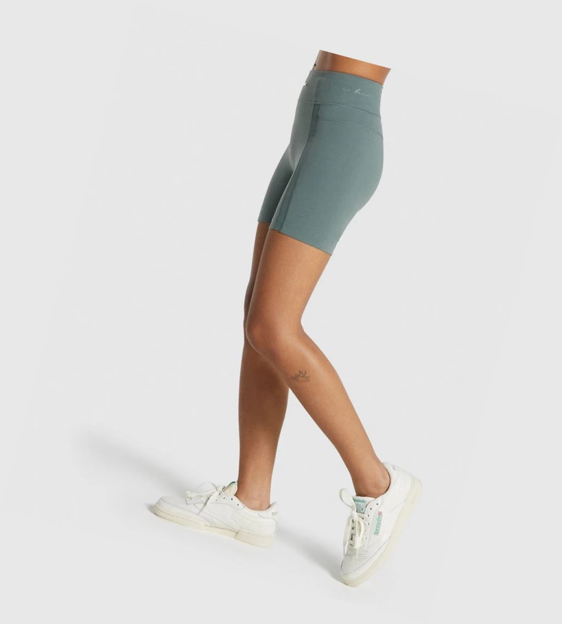 Bermudas Gymshark Whitney Mesh Mujer Verdes | DSVNHMP-90