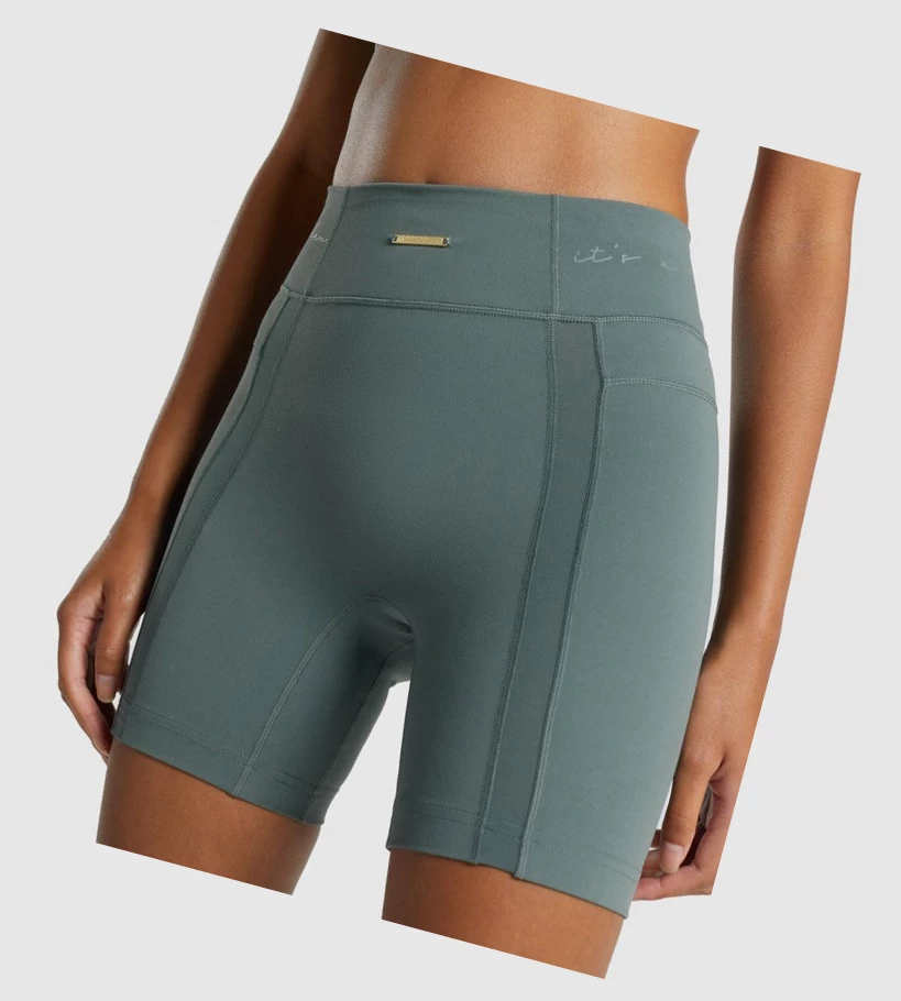 Bermudas Gymshark Whitney Mesh Mujer Verdes | DSVNHMP-90