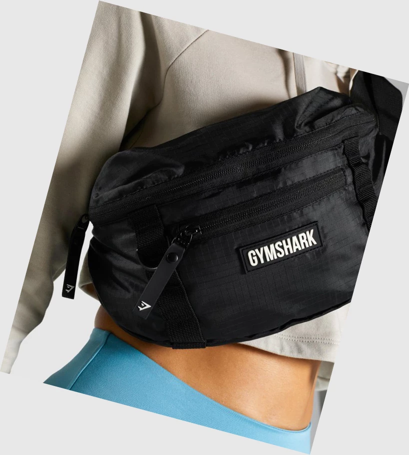 Bolsos & Mochilas Gymshark GS Cross Body Hombre Negros | WYTOJSB-83