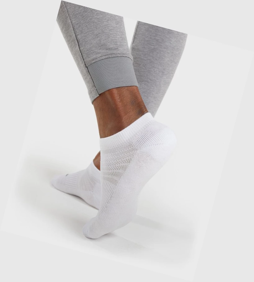 Calcetines Gymshark Ankle 3pk Mujer Blancos | DWLQIMK-50