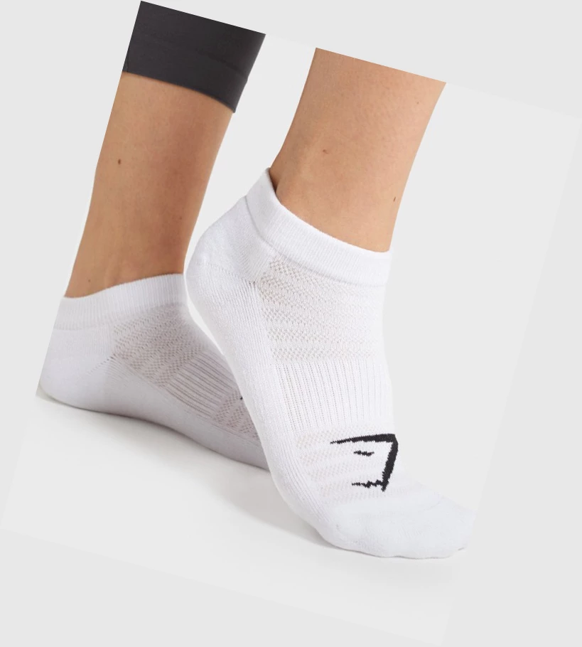 Calcetines Gymshark Ankle 3pk Mujer Blancos | DWLQIMK-50