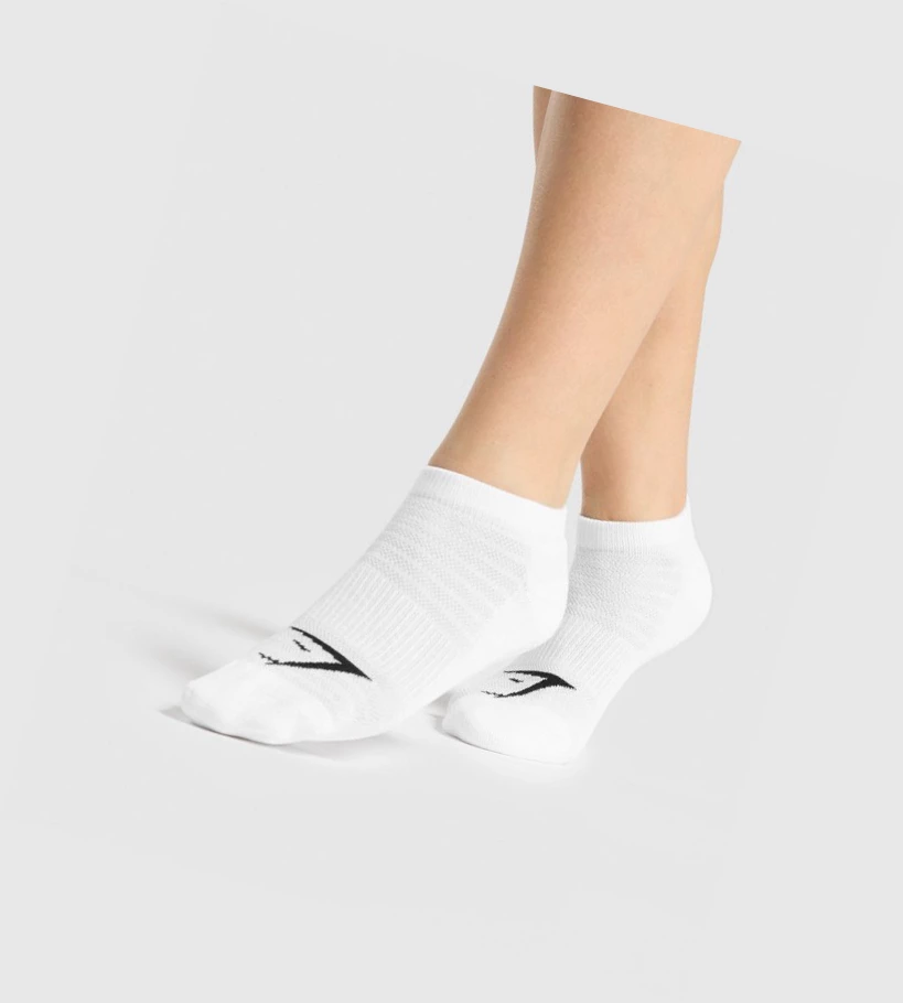 Calcetines Gymshark Ankle 3pk Mujer Blancos Grises Claro Negros | GSLKAFE-30