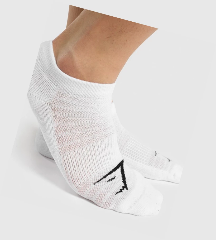 Calcetines Gymshark Ankle 3pk Mujer Blancos Grises Claro Negros | GSLKAFE-30