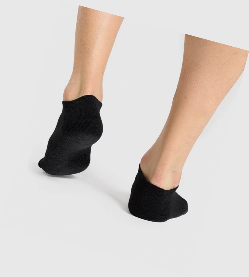 Calcetines Gymshark Ankle 3pk Mujer Negros | JNQVPZD-68