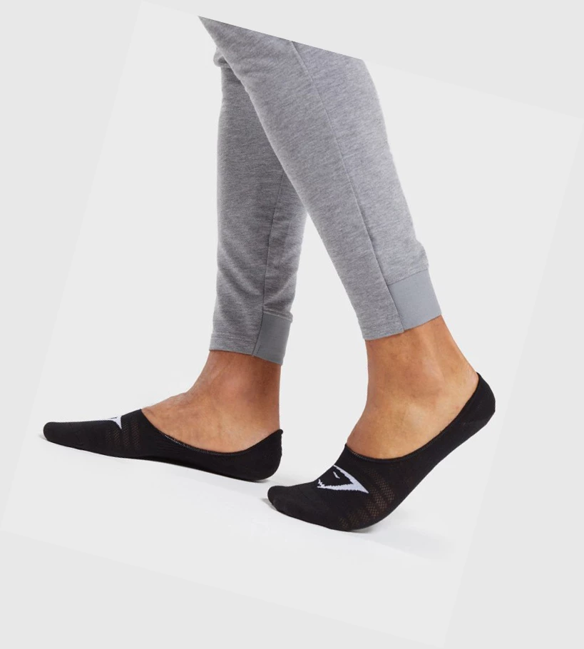 Calcetines Gymshark No Show 3pk Mujer Negros | KIBXVQR-54