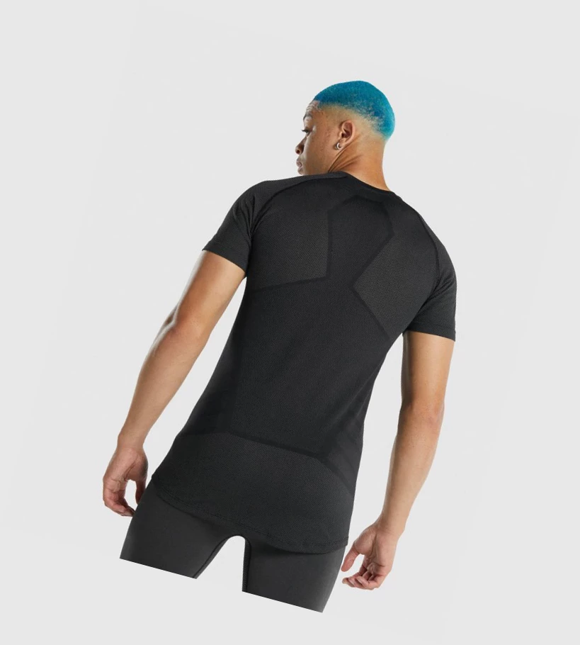 Camiseta Gymshark 315 Hombre Negros | QSYTFJI-67