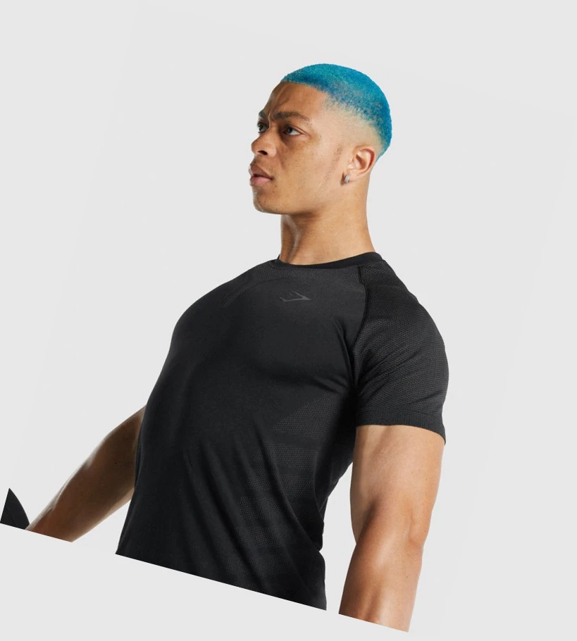 Camiseta Gymshark 315 Hombre Negros | QSYTFJI-67