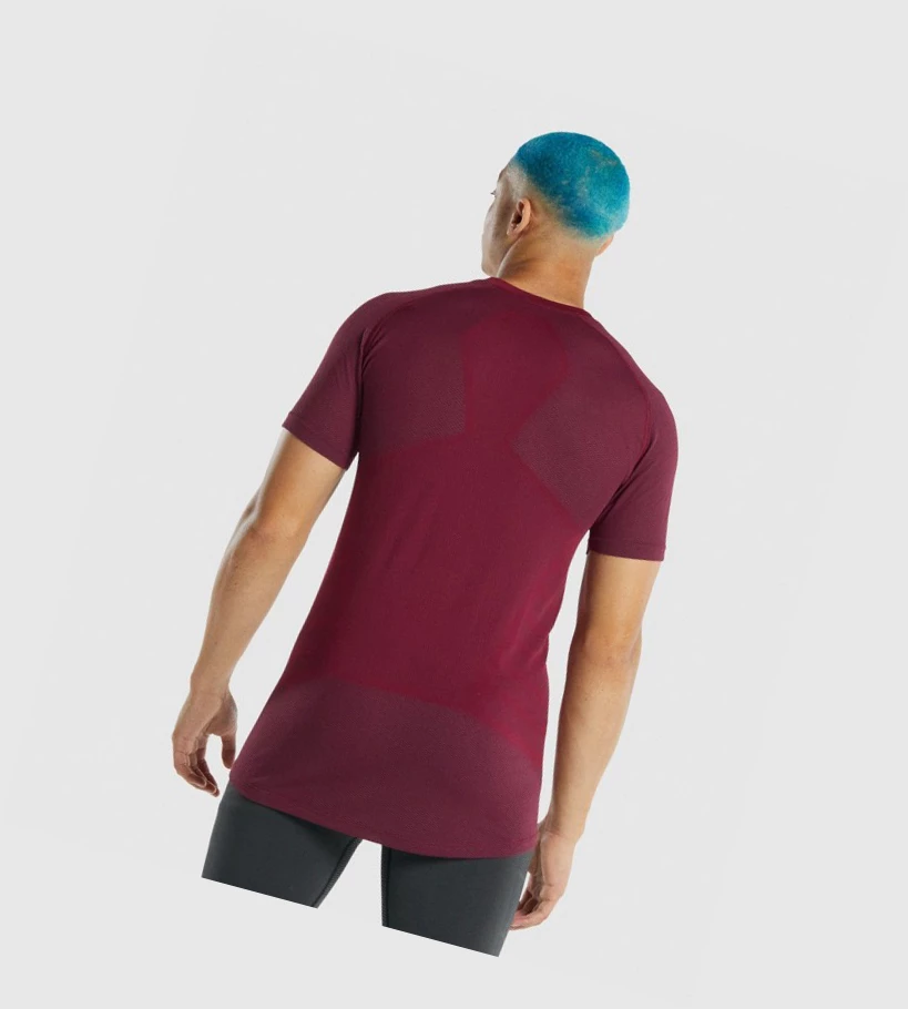 Camiseta Gymshark 315 Hombre Vino | VECNOFD-06