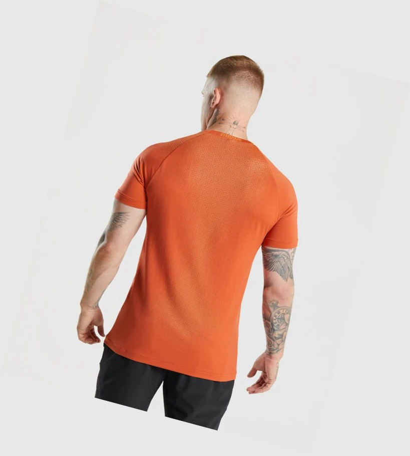 Camiseta Gymshark Apex Contrast Hombre Rojos | ADVIPSZ-71