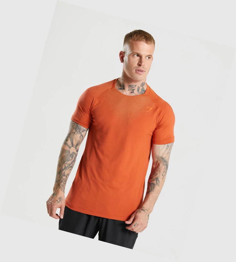 Camiseta Gymshark Apex Contrast Hombre Rojos | ADVIPSZ-71