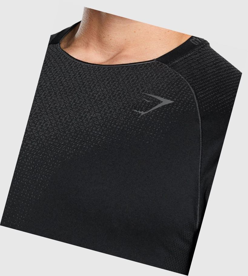 Camiseta Gymshark Apex Contrast Seamless Hombre Negros | JGLXHKR-76