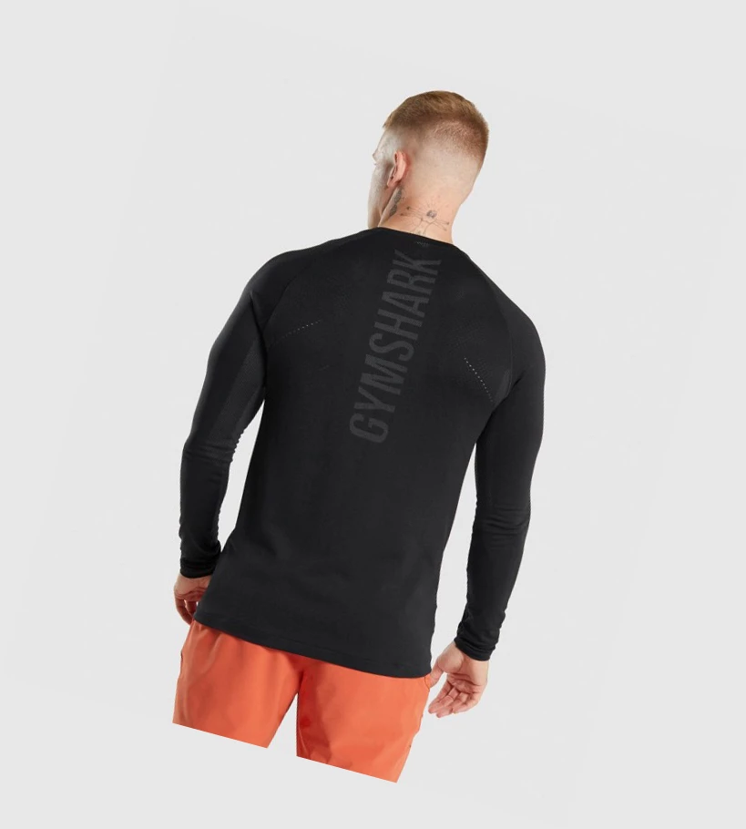 Camiseta Gymshark Apex Hombre Negros | KLEJPOC-38