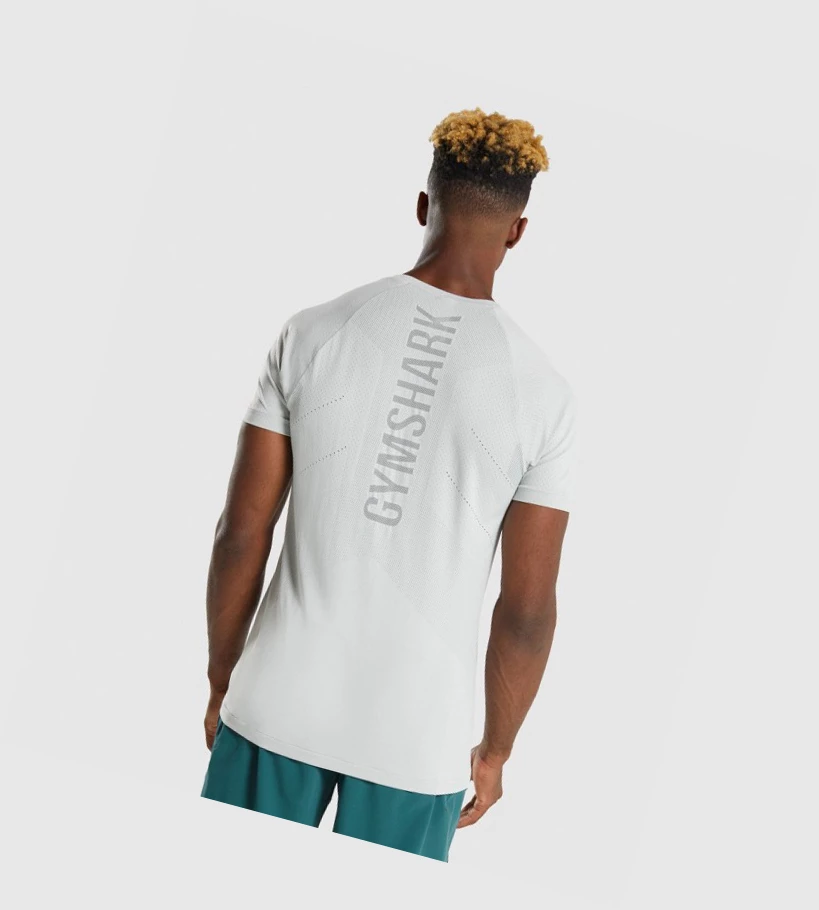 Camiseta Gymshark Apex Perform Hombre Grises Claro Grises | OFJPWBI-48