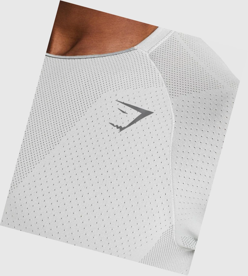 Camiseta Gymshark Apex Perform Hombre Grises Claro Grises | OFJPWBI-48