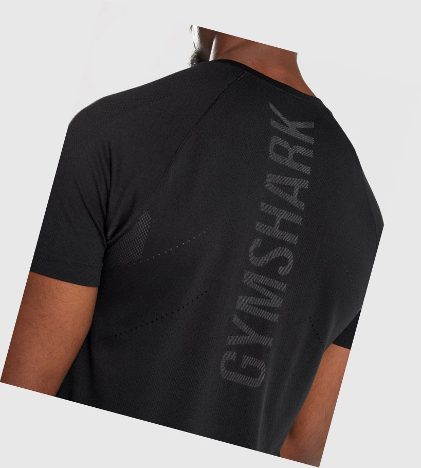 Camiseta Gymshark Apex Perform Hombre Negros | ZUBOEPC-51