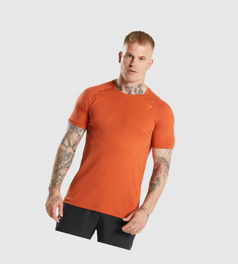 Camiseta Gymshark Apex Perform Hombre Rojos | OKYLQDM-54