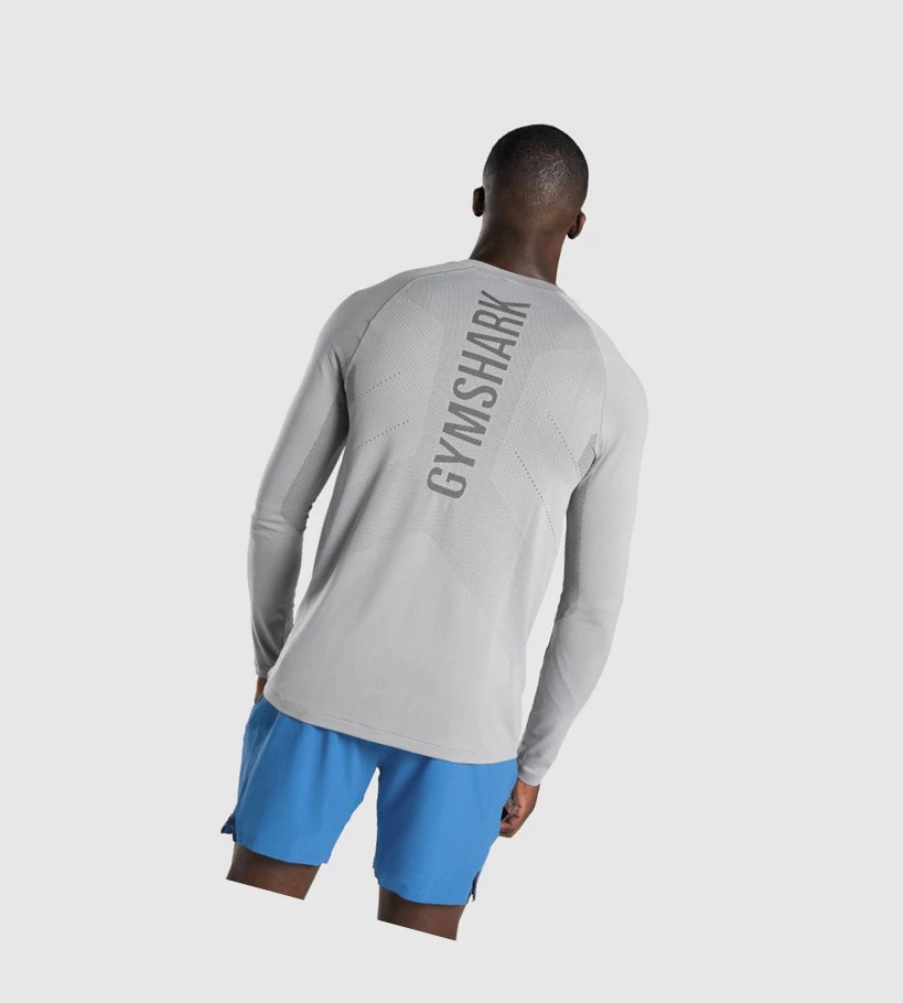 Camiseta Gymshark Apex Seamless Hombre Grises | ZKMFDSN-49