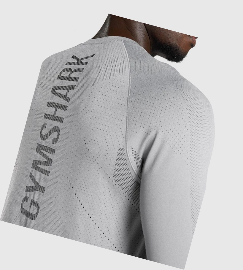 Camiseta Gymshark Apex Seamless Hombre Grises | ZKMFDSN-49