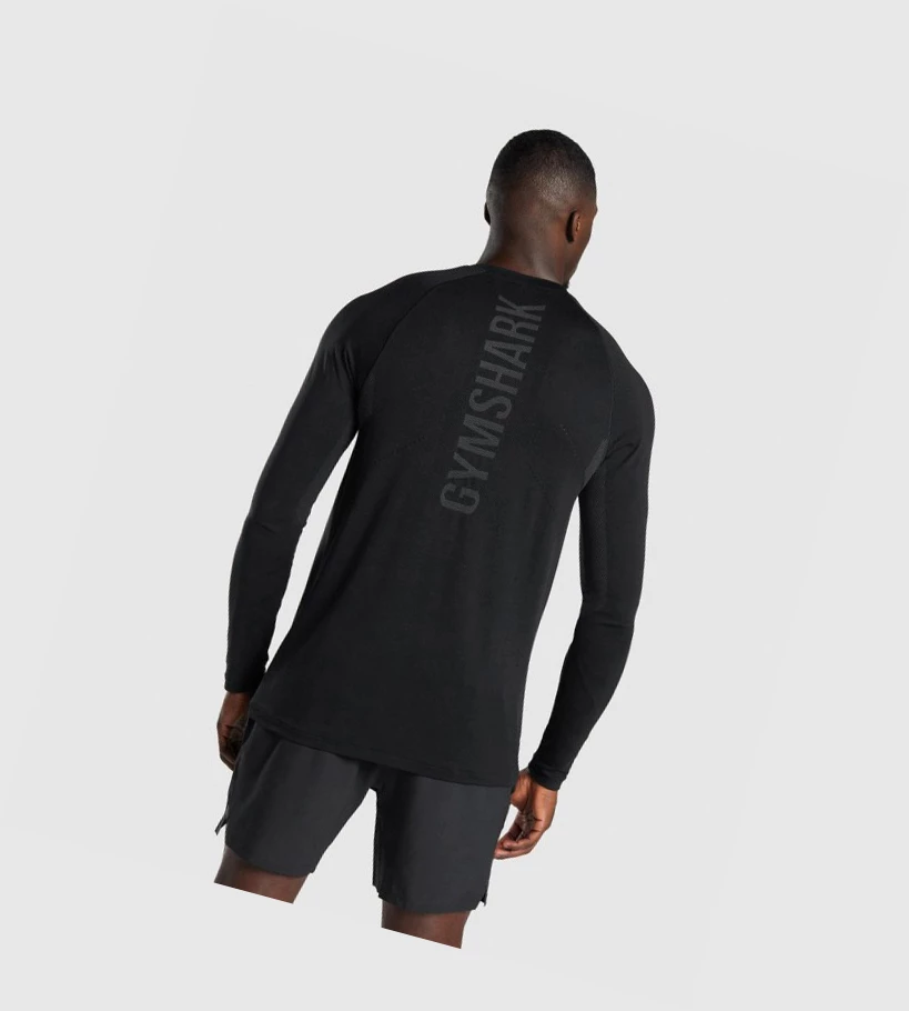 Camiseta Gymshark Apex Seamless Hombre Negros | CIGKEMU-21