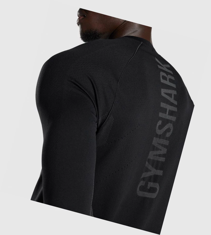 Camiseta Gymshark Apex Seamless Hombre Negros | CIGKEMU-21