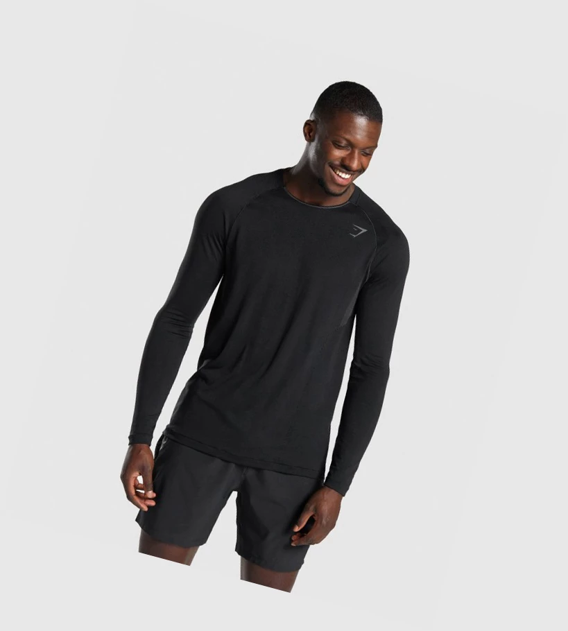 Camiseta Gymshark Apex Seamless Hombre Negros | CIGKEMU-21