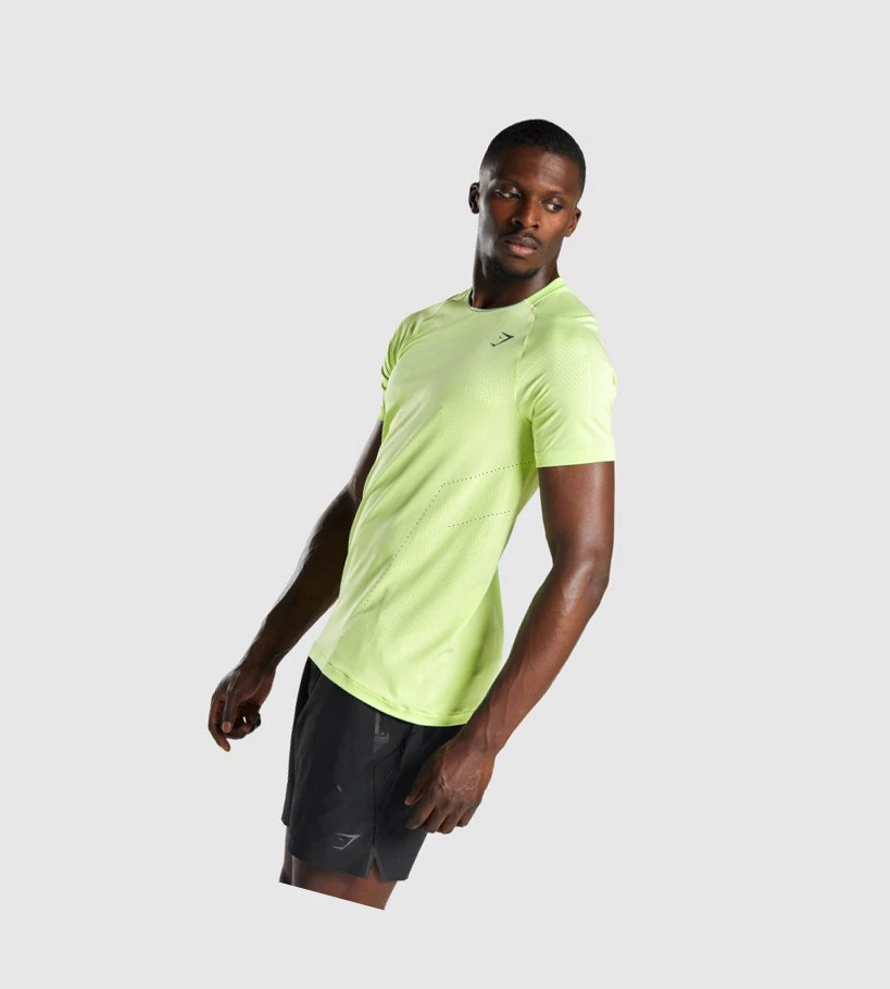 Camiseta Gymshark Apex Seamless Hombre Verdes | EHFLOUG-94