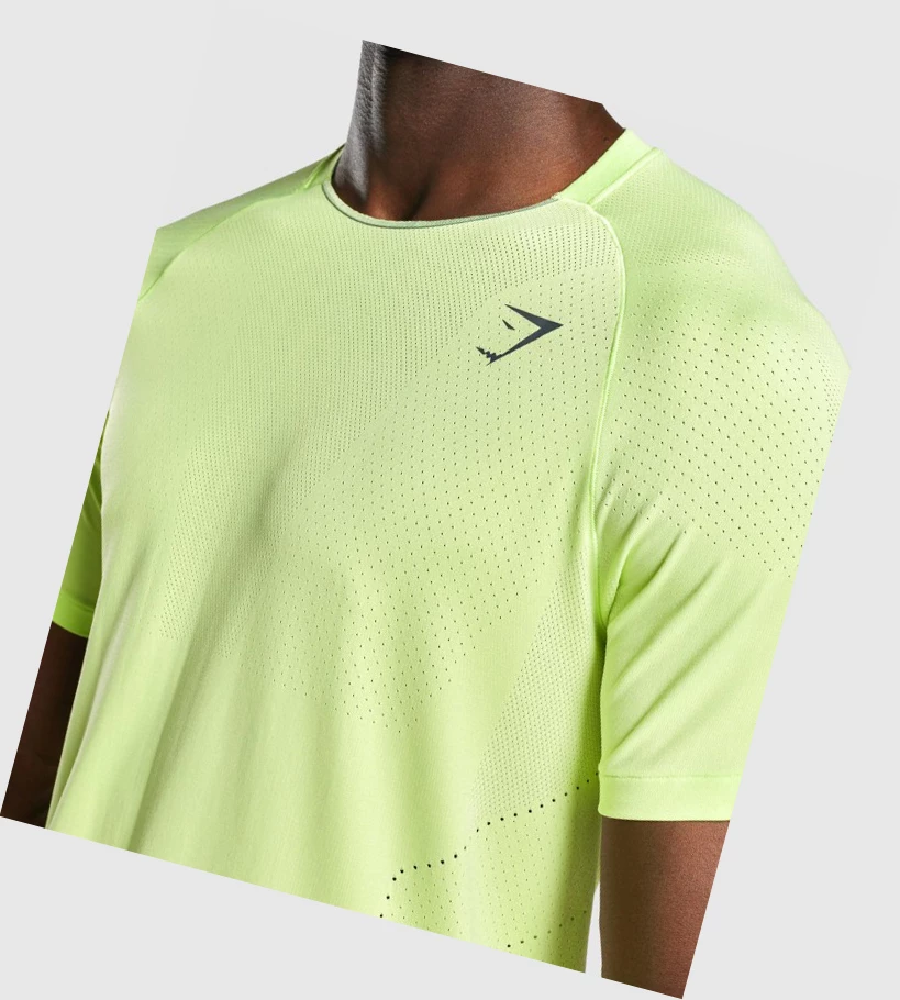 Camiseta Gymshark Apex Seamless Hombre Verdes | EHFLOUG-94