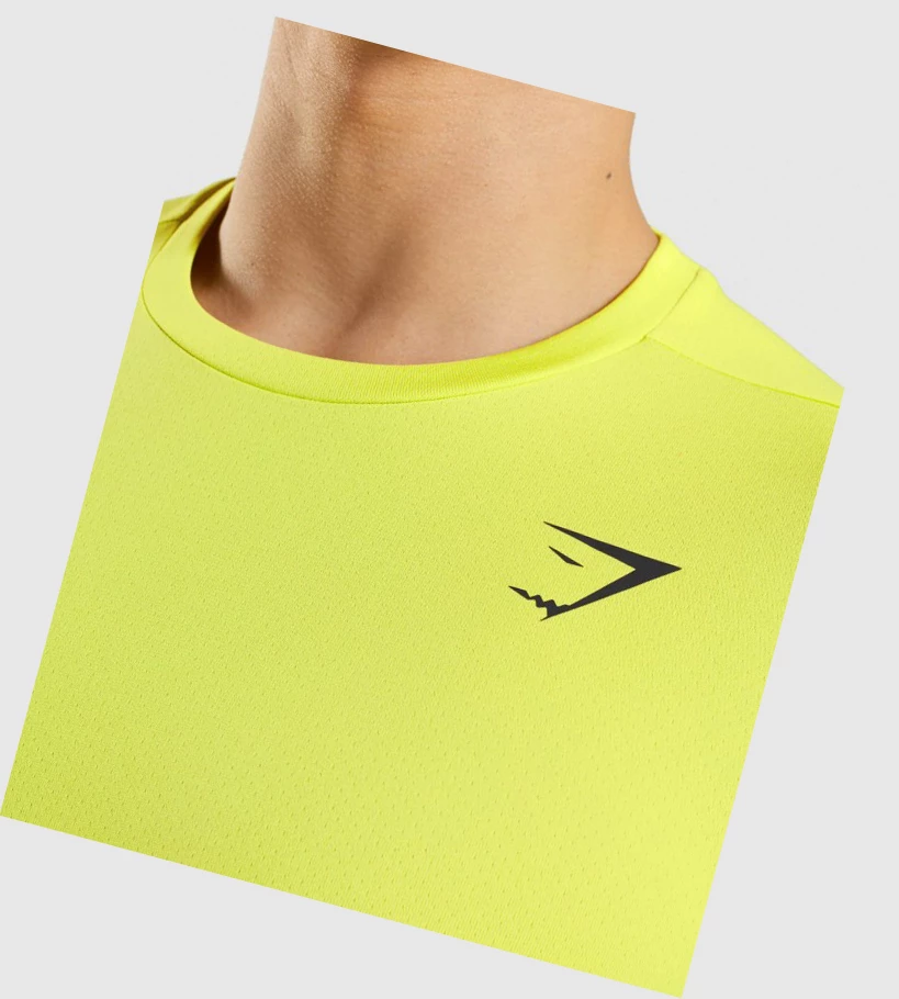 Camiseta Gymshark Arrival Hombre Amarillos | ZQMRESA-09