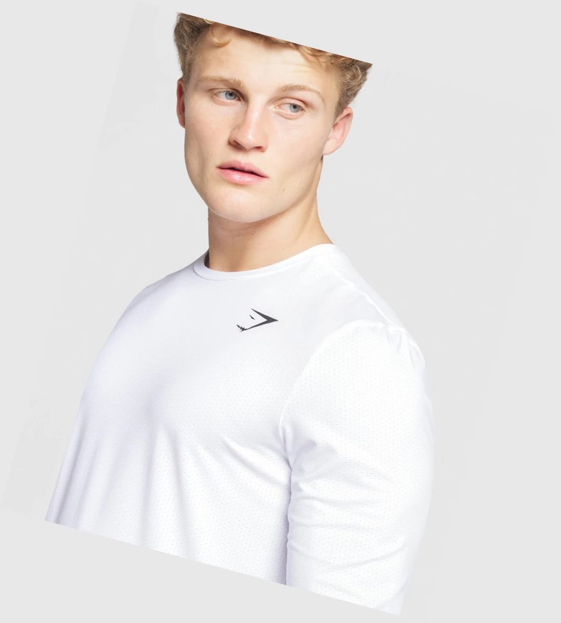 Camiseta Gymshark Arrival Hombre Blancos | FTCOZXP-34