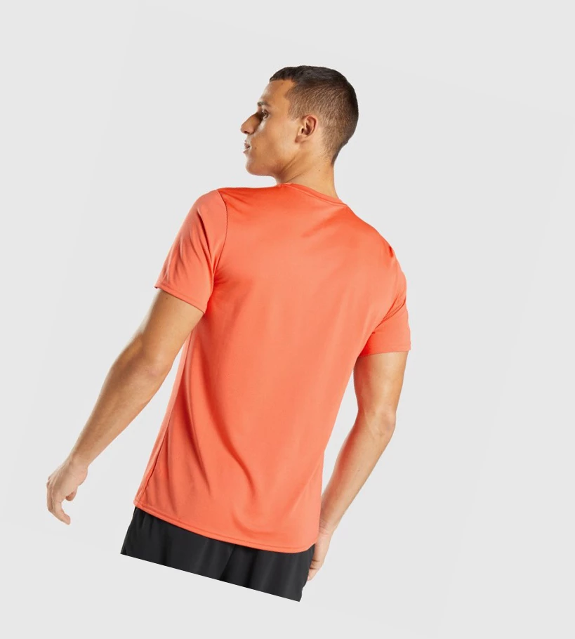 Camiseta Gymshark Arrival Hombre Naranjas | EMYULDC-18