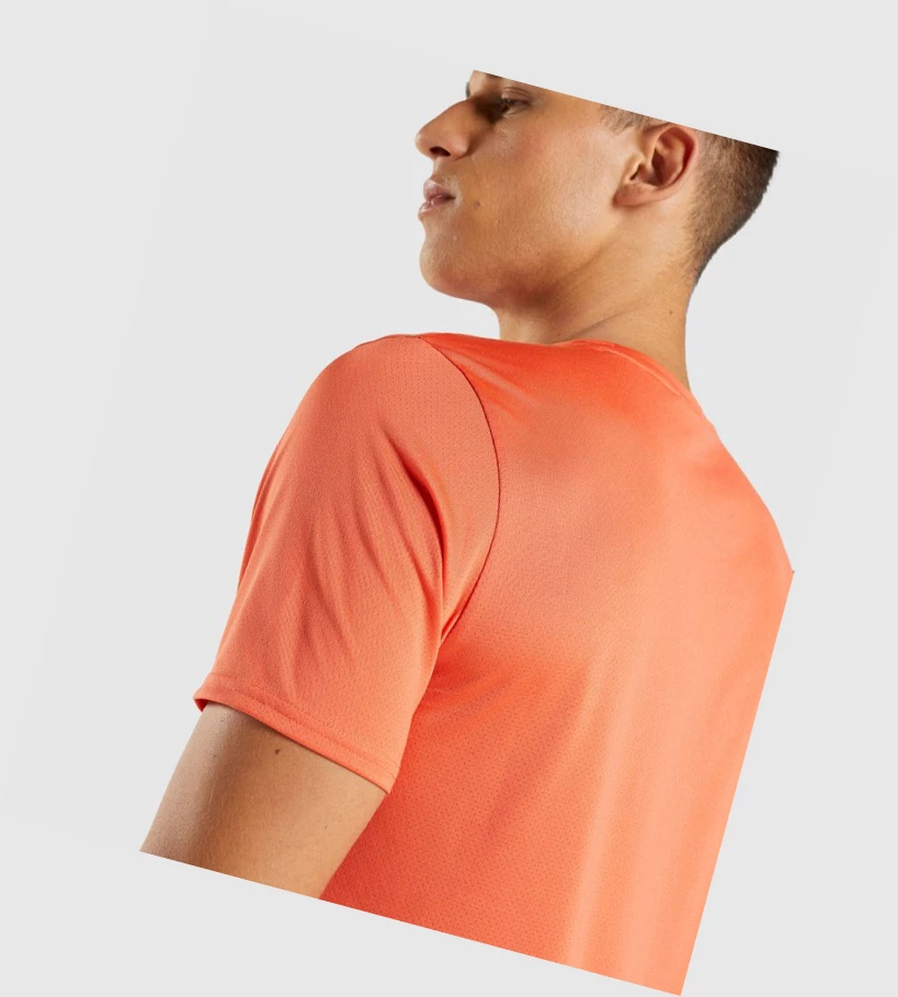 Camiseta Gymshark Arrival Hombre Naranjas | EMYULDC-18