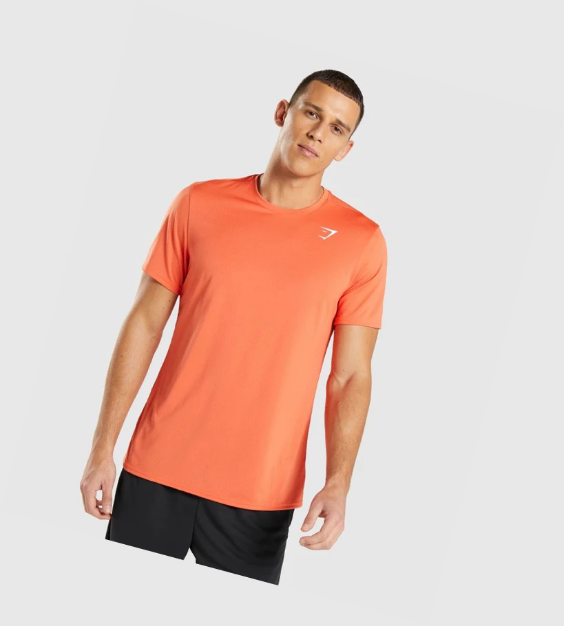 Camiseta Gymshark Arrival Hombre Naranjas | EMYULDC-18