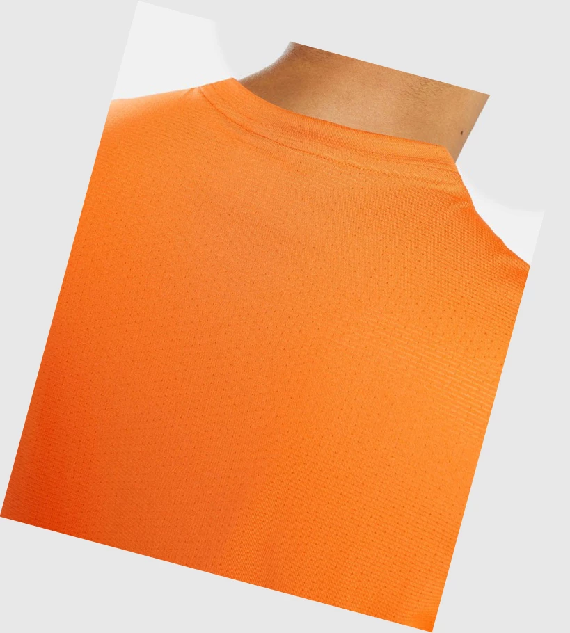 Camiseta Gymshark Arrival Hombre Naranjas | UKQBRFE-60