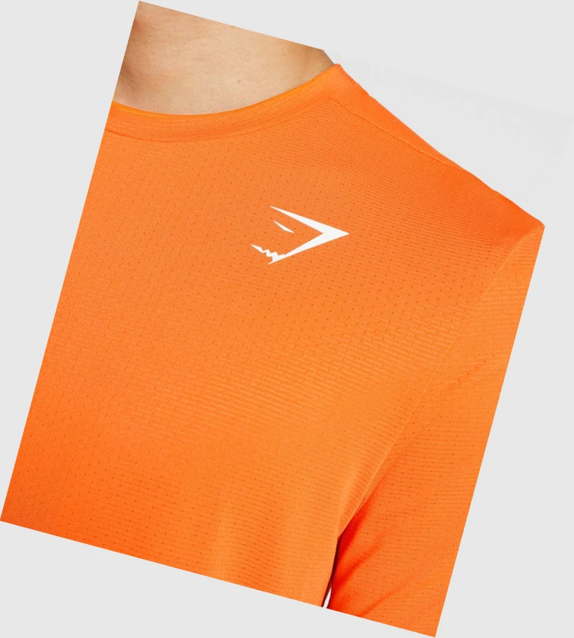 Camiseta Gymshark Arrival Hombre Naranjas | UKQBRFE-60