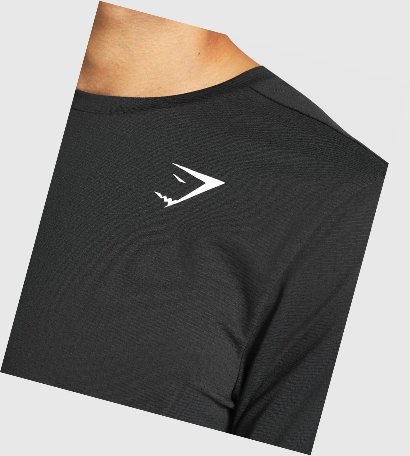 Camiseta Gymshark Arrival Hombre Negros | AZSXCGI-60