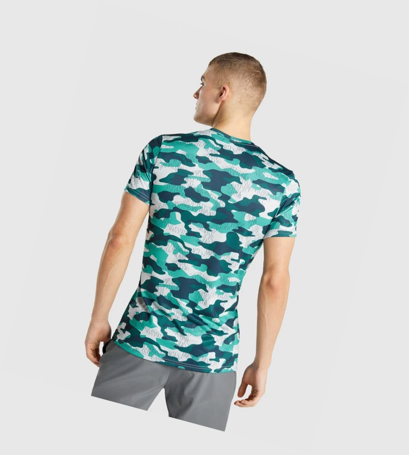 Camiseta Gymshark Arrival Hombre Turquesa | FPOBMXJ-17