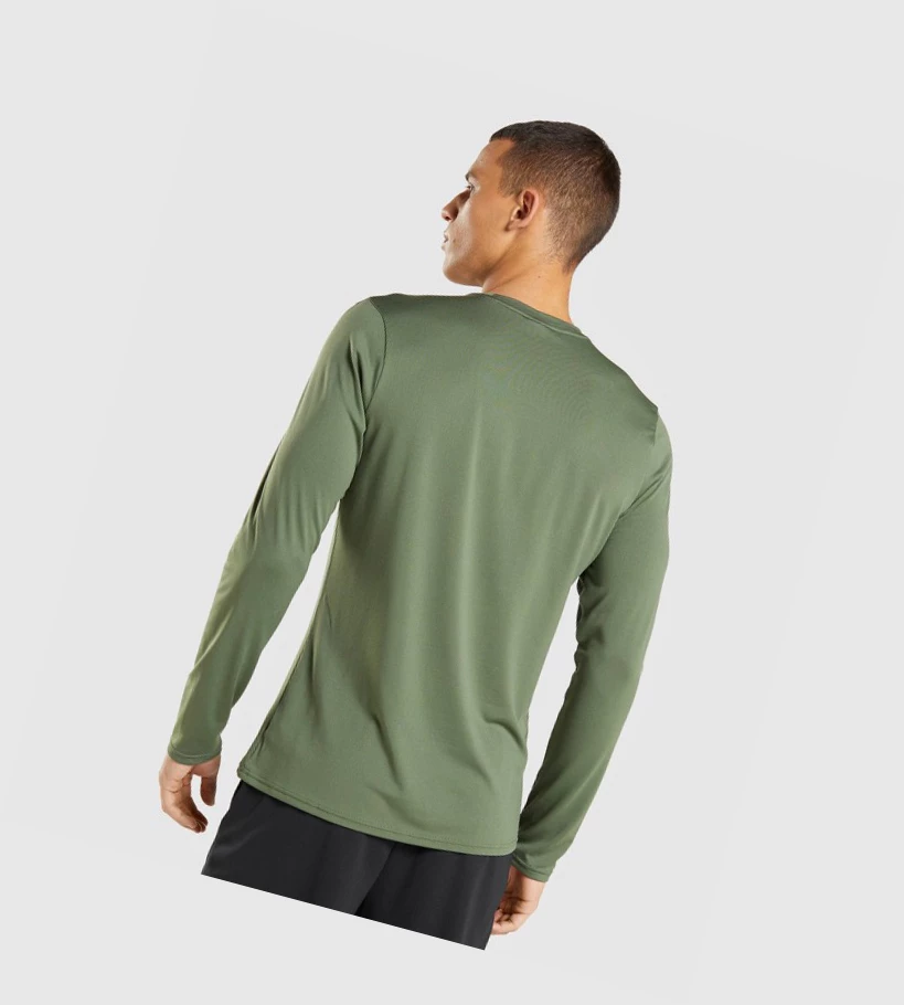 Camiseta Gymshark Arrival Hombre Verde Oliva | BZHLASG-76