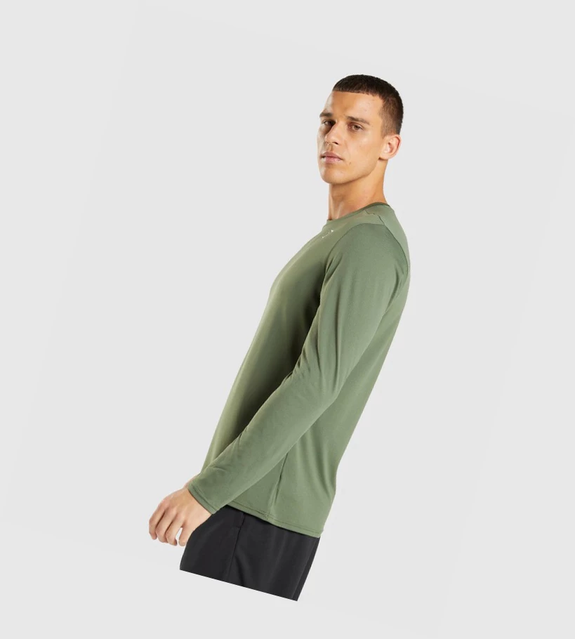 Camiseta Gymshark Arrival Hombre Verde Oliva | BZHLASG-76