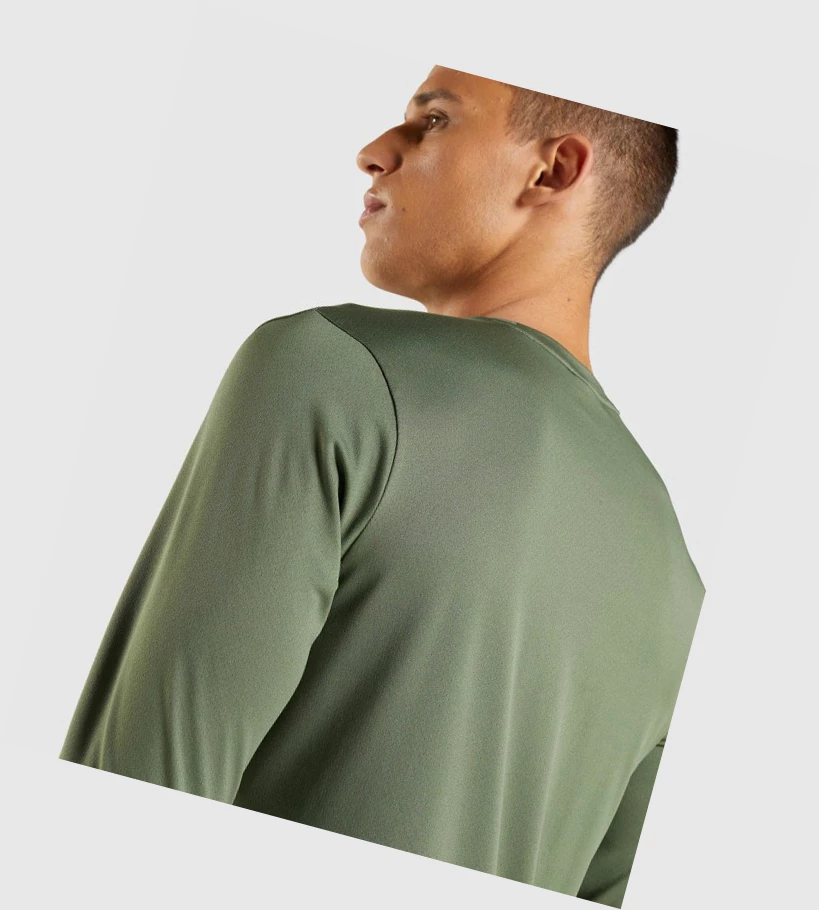 Camiseta Gymshark Arrival Hombre Verde Oliva | BZHLASG-76