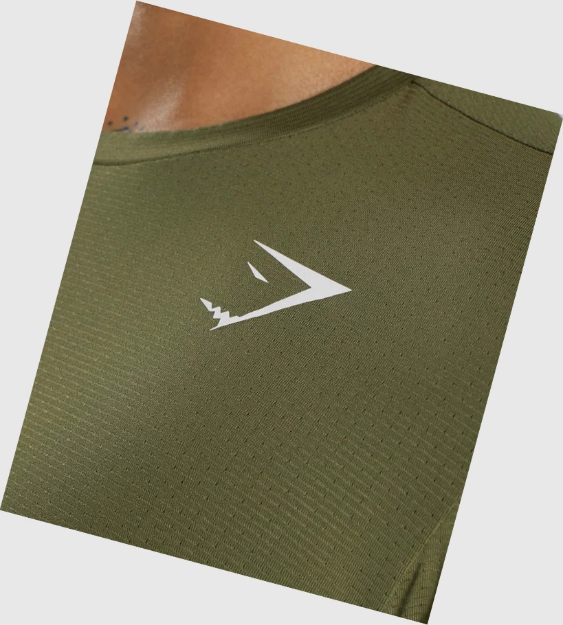 Camiseta Gymshark Arrival Hombre Verdes Oscuro | EJYPQOR-70